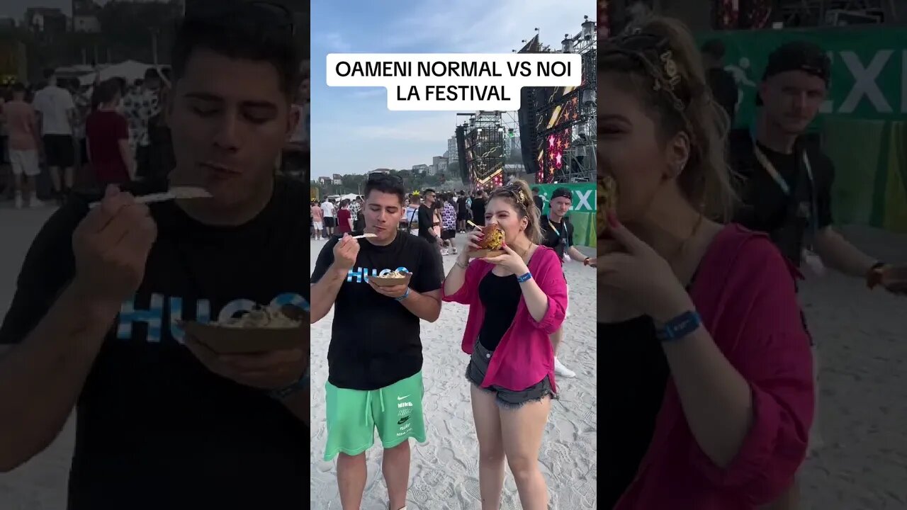 OAMENI NORMALI VS NOI LA FESTIVAL #oguritamica #mancaciosul #food #romania #neversea #festival