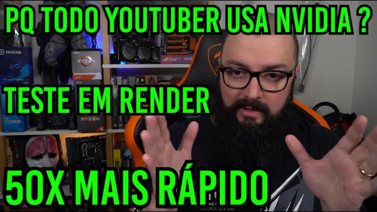 Por que Todo Youtube Usa Nvidia ?? Teste em Render de Vídeo com Adobe Premiere !