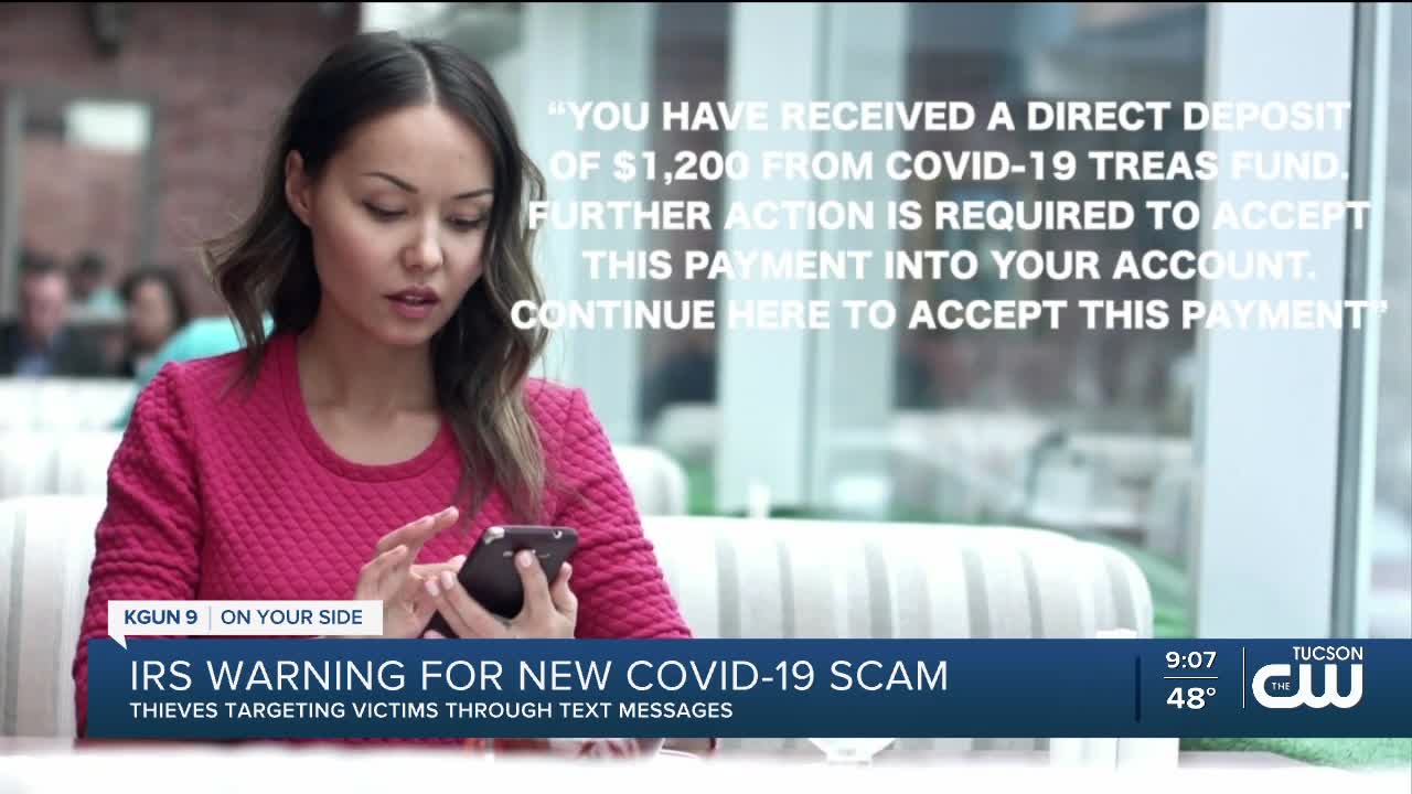 IRS warning on COVID cellphone scam