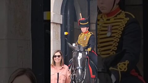 Kings guard shouts at tourist #horseguardsparade