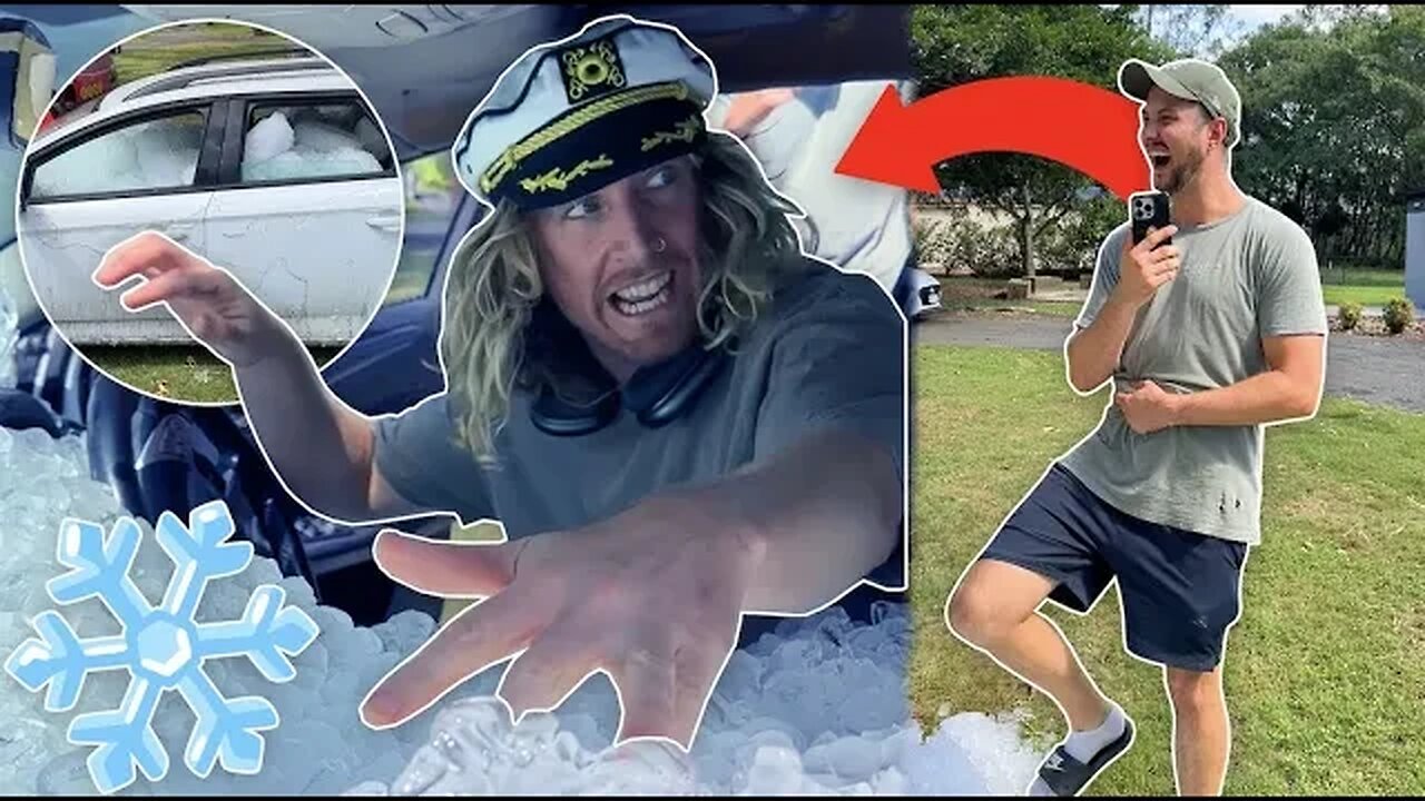 We Filled Michael's Car With Ice!