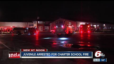 Juvenile arrested for charter school fire