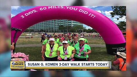 Susan G. Komen 3-day walk starts today