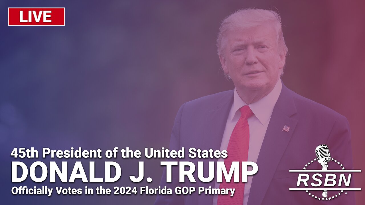 LIVE REPLAY: President Trump Officially Votes in the 2024 Florida GOP Primary 3/19/24