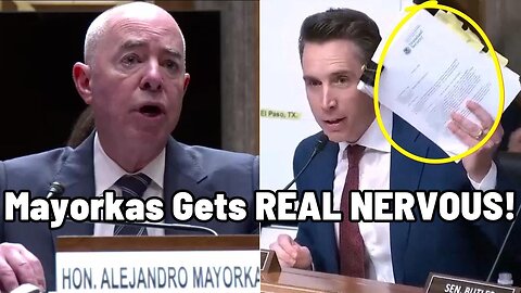 DHS Sec. Mayorkas Gets REAL NERVOUS When Sen. Hawley CATCHES Him LYING In Real-Time!