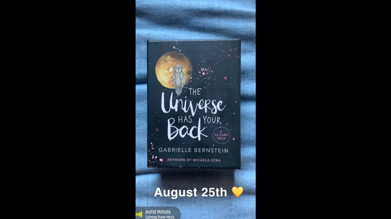 August 25th oracle card: joy