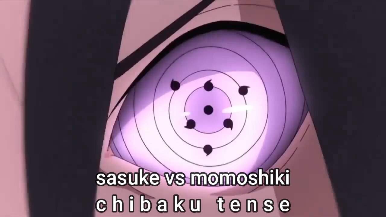 sasuke vs momoshiki | sasuke uses chibaku tense