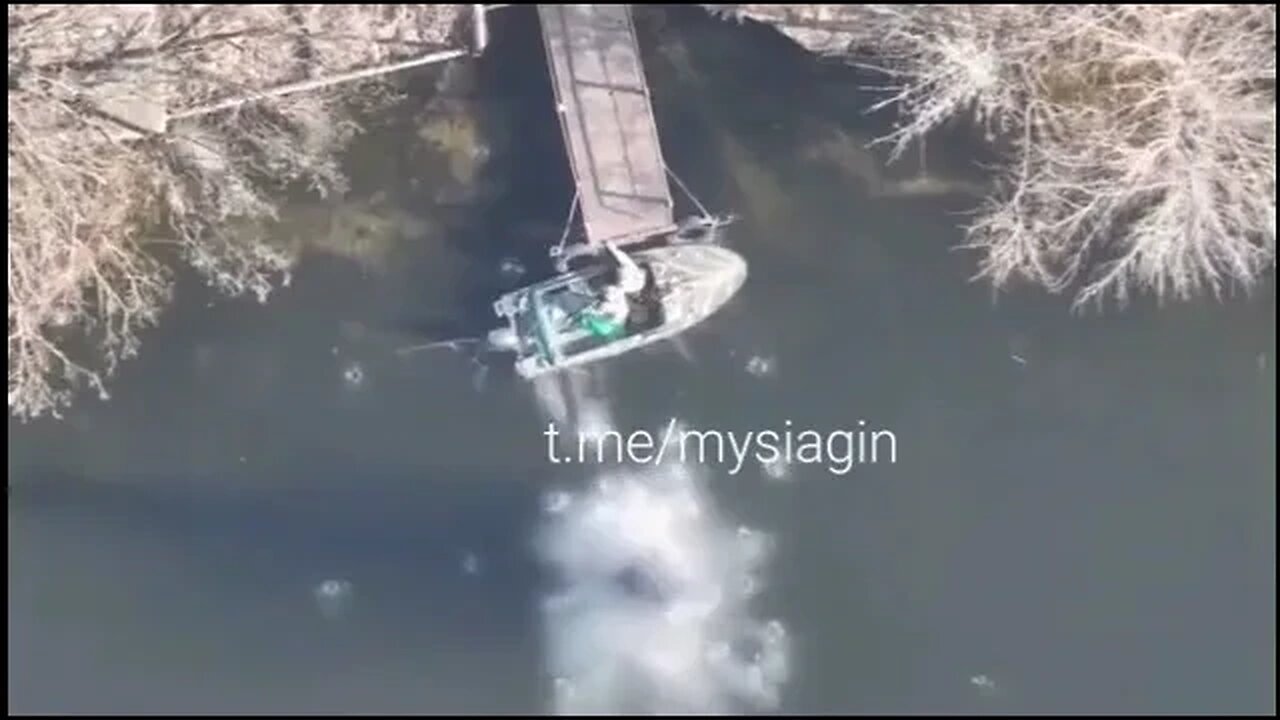 Drones attack Russian squad who then try to escape with wounded via boat only to be left on the dock