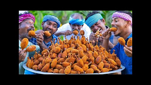 FRIED CHICKEN DRUMSTICK | Chicken Fry Recipe with Mashed Potato | Chicken Recipe Cooking In Village