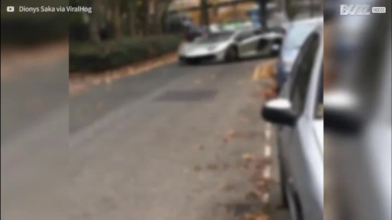 Cette Lamborghini échappe à la police grâce à un créneau magistral