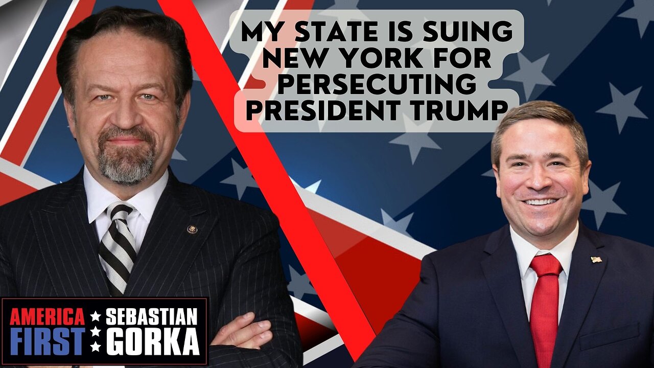 My state is suing New York for persecuting President Trump. AG Andrew Bailey with Sebastian Gorka