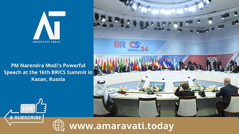 PM Narendra Modi's Powerful Speech at the 16th BRICS Summit in Kazan, Russia | Amaravati Today