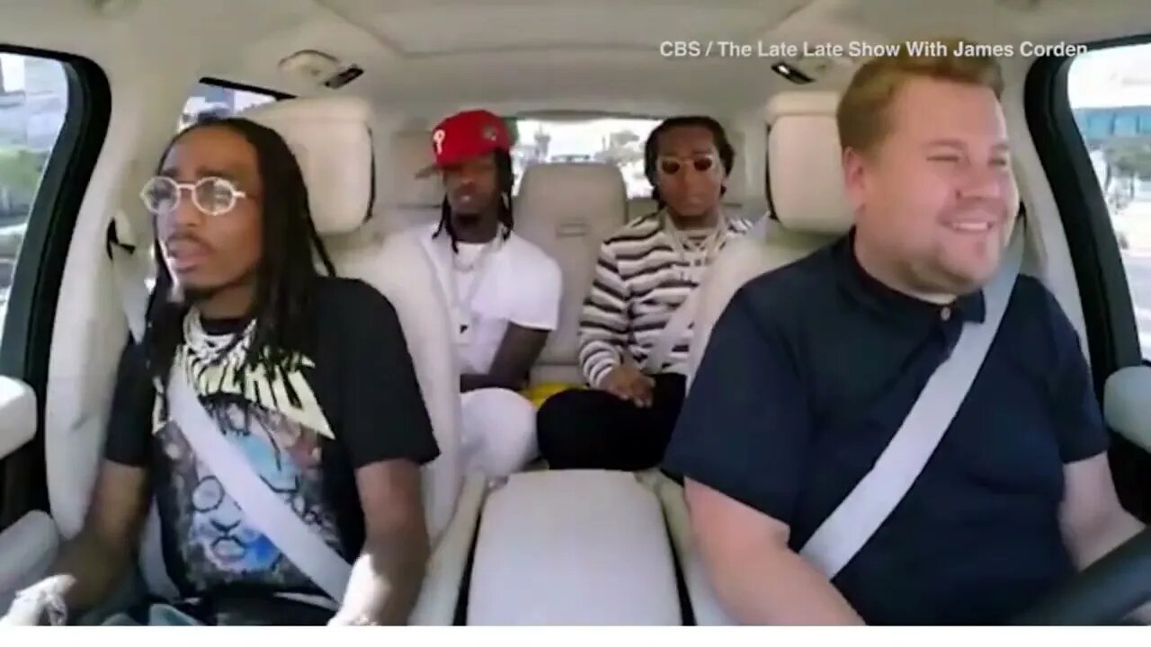 Migos and James Corden sing Whitney Houston on Carpool Karaoke #carpoolkaraoke