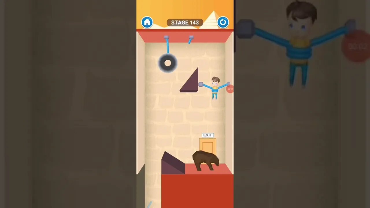 rescue cut rope puzzle 😎 #shorts