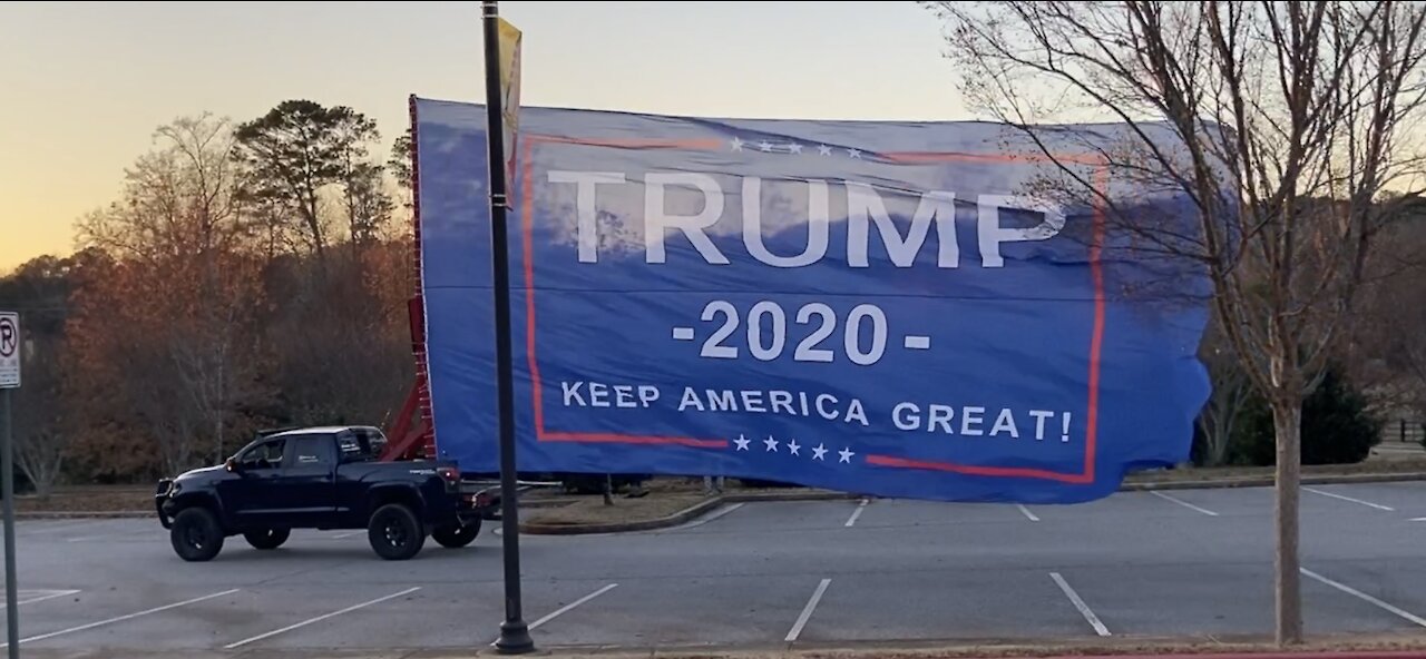 WORLD RECORD TRUMP FLAG...AND IF FLYS ON MY TRUCK!