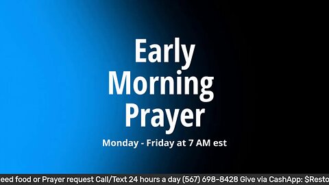 Early morning prayer with Pastor Carl & Lady Devon Mitchell 040523