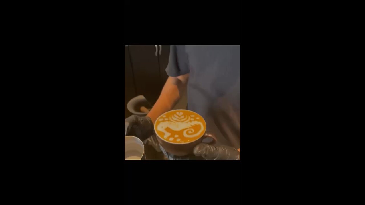 A perfect latte art