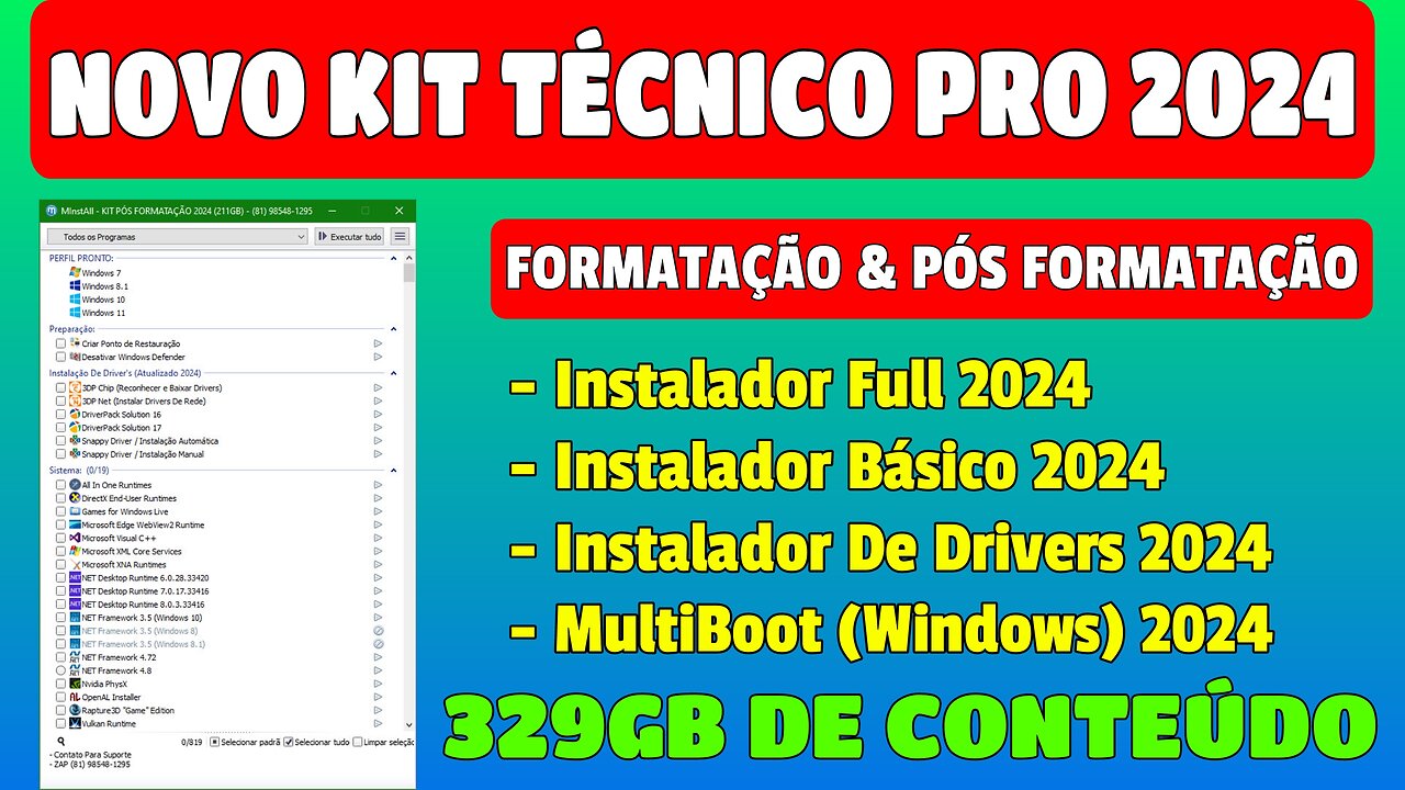 NOVO! KIT TÉCNICO PRO 2024 - KIT PARA TÉCNICOS DE INFORMÁTICA