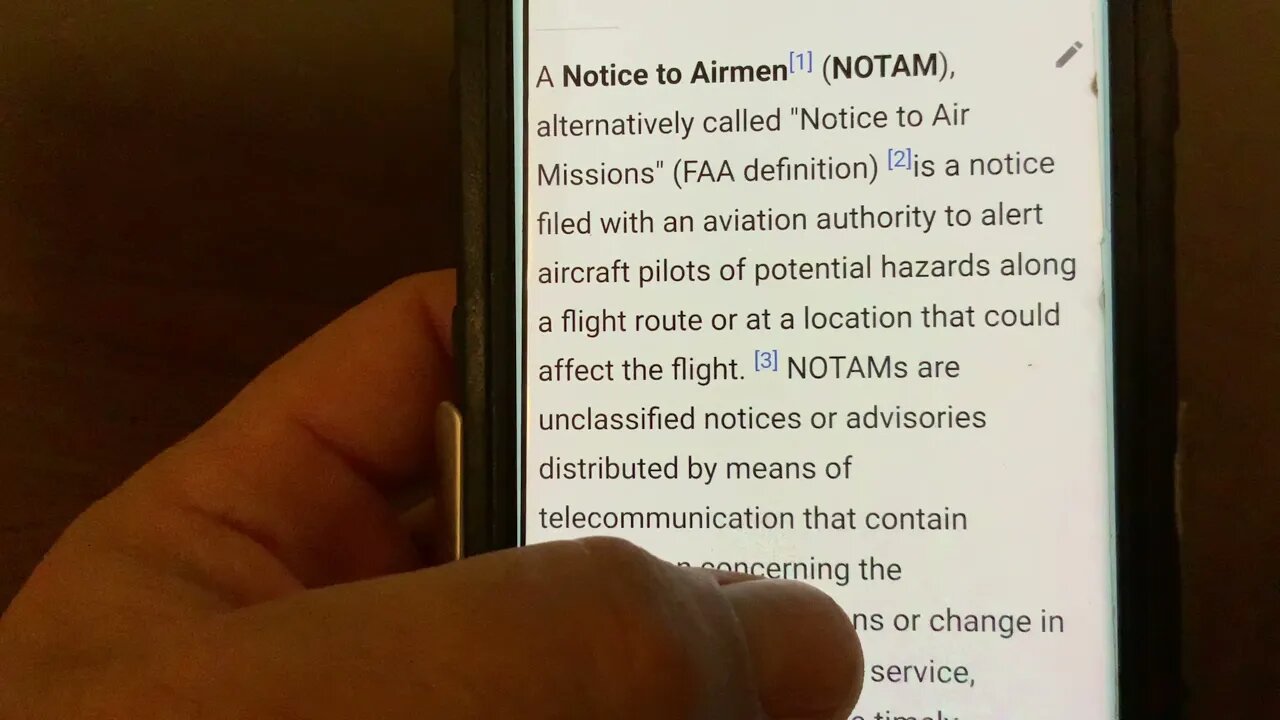 NOTICE TO AIR MISSIONS