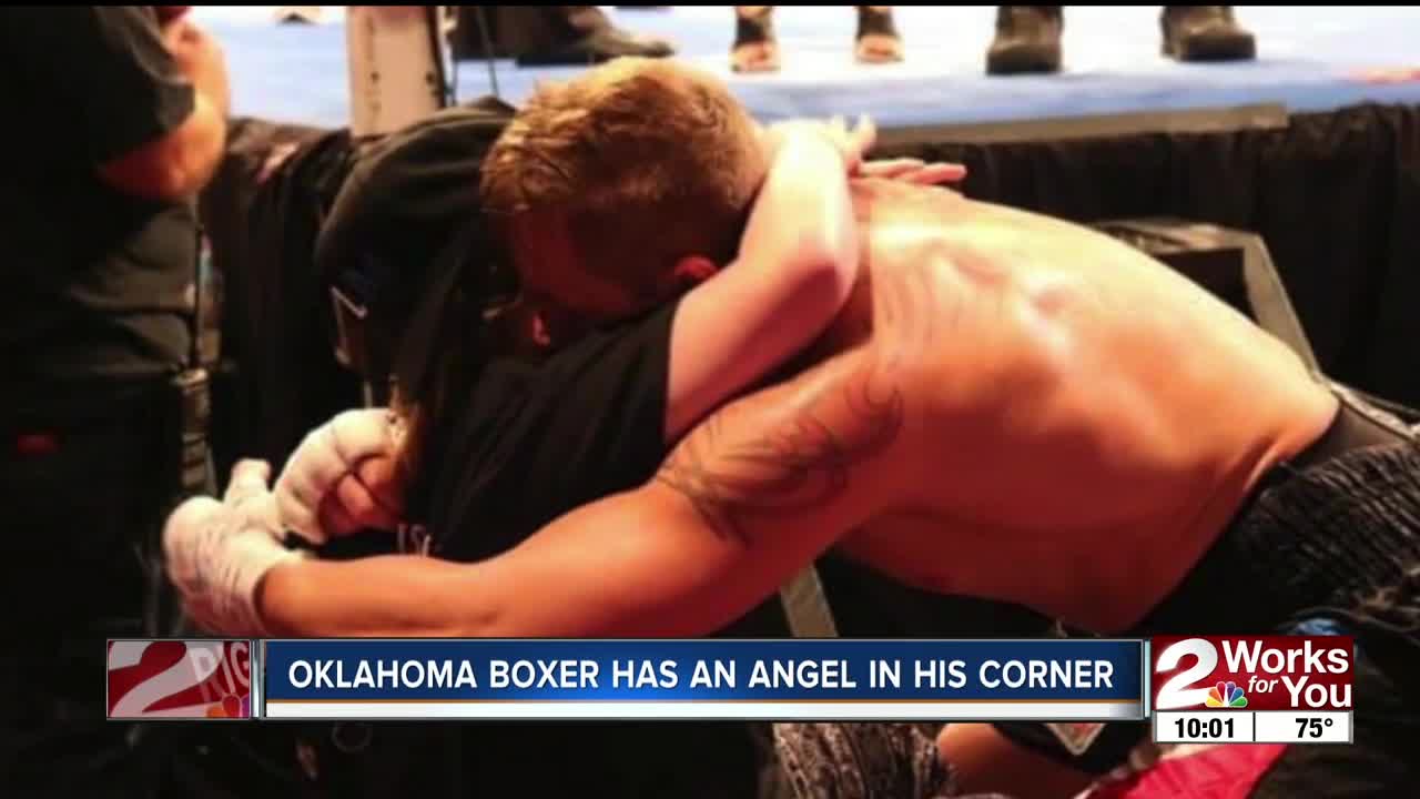 Oklahoma boxer has an angel in his corner