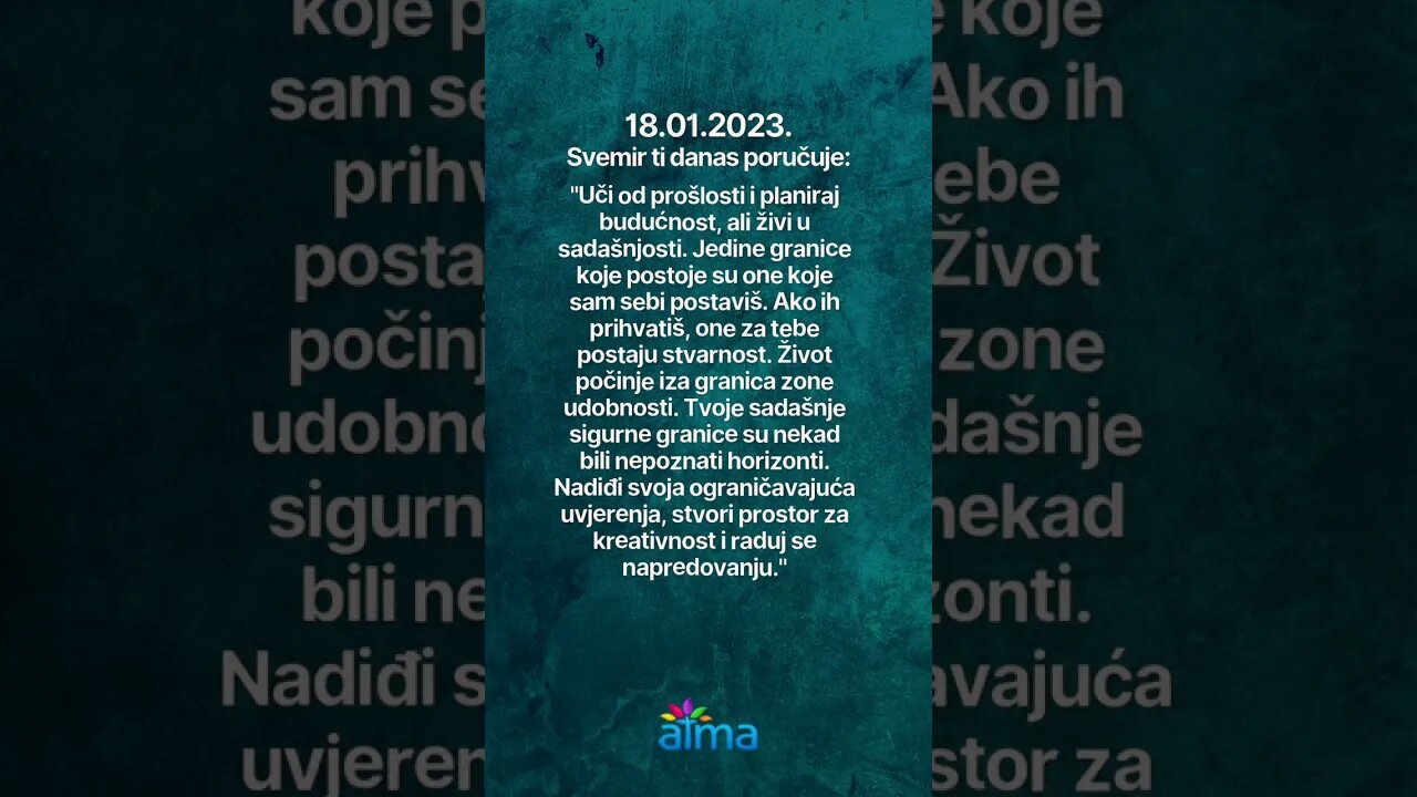 Poruka Svemira 18.01.2023. 💙