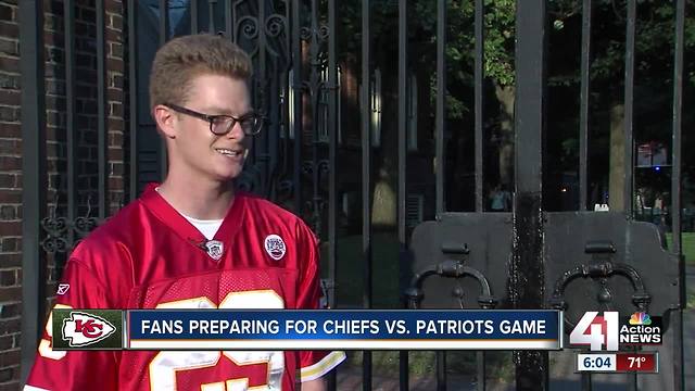 Chiefs fan at Harvard prepares for Chiefs vs. Patriots game