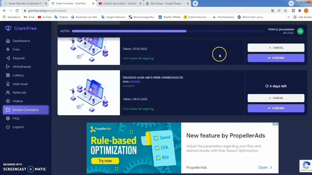 Gagner de l'argent avec le business gramfree en Afrique crypto monnaie gram gratuit