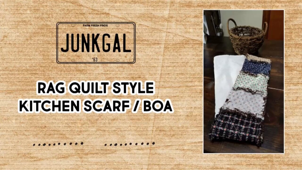 Sew With Me: Rag Quilt Style Kitchen Scarf Boa Easy