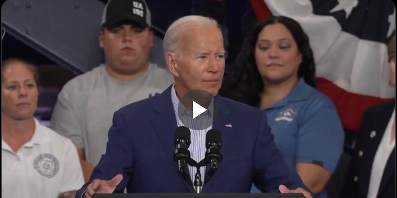 Biden repeats the suckers and losers hoax, has to stop himself...