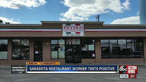 Sarasota food service worker tests positive for hepatitis A, health officials say