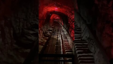 Harder Kulm Funicular! 60 degree angle! So steep! Switzerland!