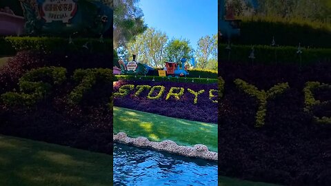 Casey Jr. Circus Train passing above Storybook Land #disneyland #caseyjr #fantasyland #storybookland