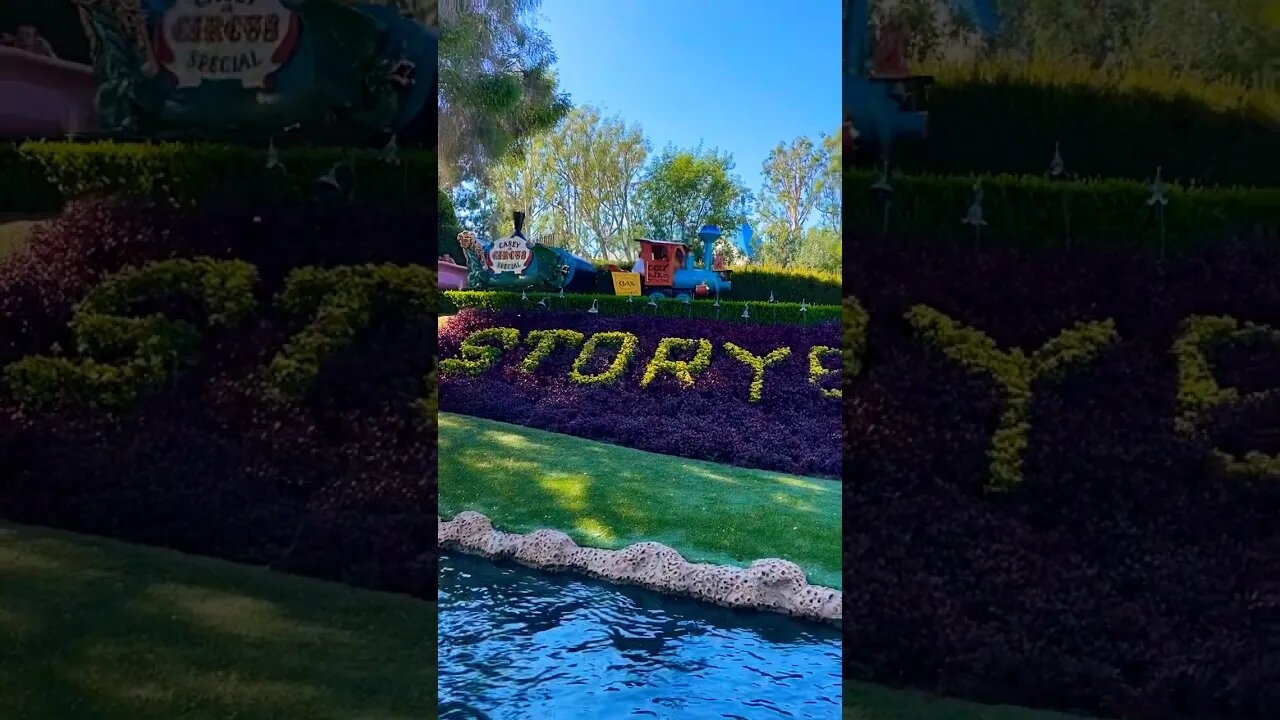 Casey Jr. Circus Train passing above Storybook Land #disneyland #caseyjr #fantasyland #storybookland