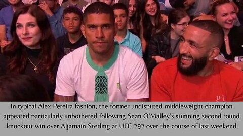 Stone Faced Alex Pereira Reacts to Sean O'Malley's Title-Winning KO @TruepointSportsofficial