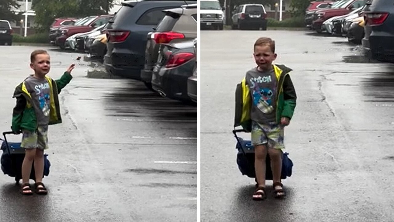 Sad Kid Pours His Heart Out As He Leaves From Vacation