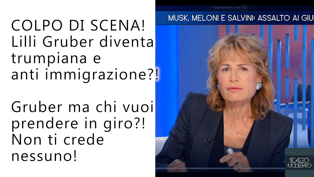 Lilli Gruber cambia le carte in tavola e diventa antimmigrazionista?!