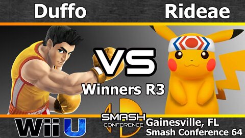 Duffo (Little Mac) vs. Shoq|Rideae (Pikachu) - Winners R3 - SC64