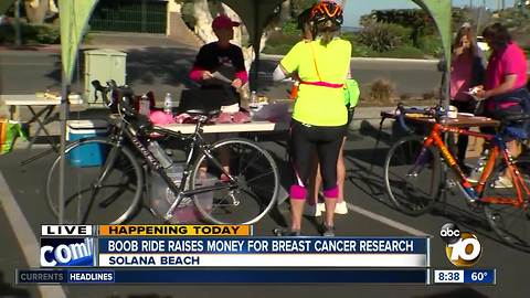 Hundreds turn out for Boob Ride in Solana Beach