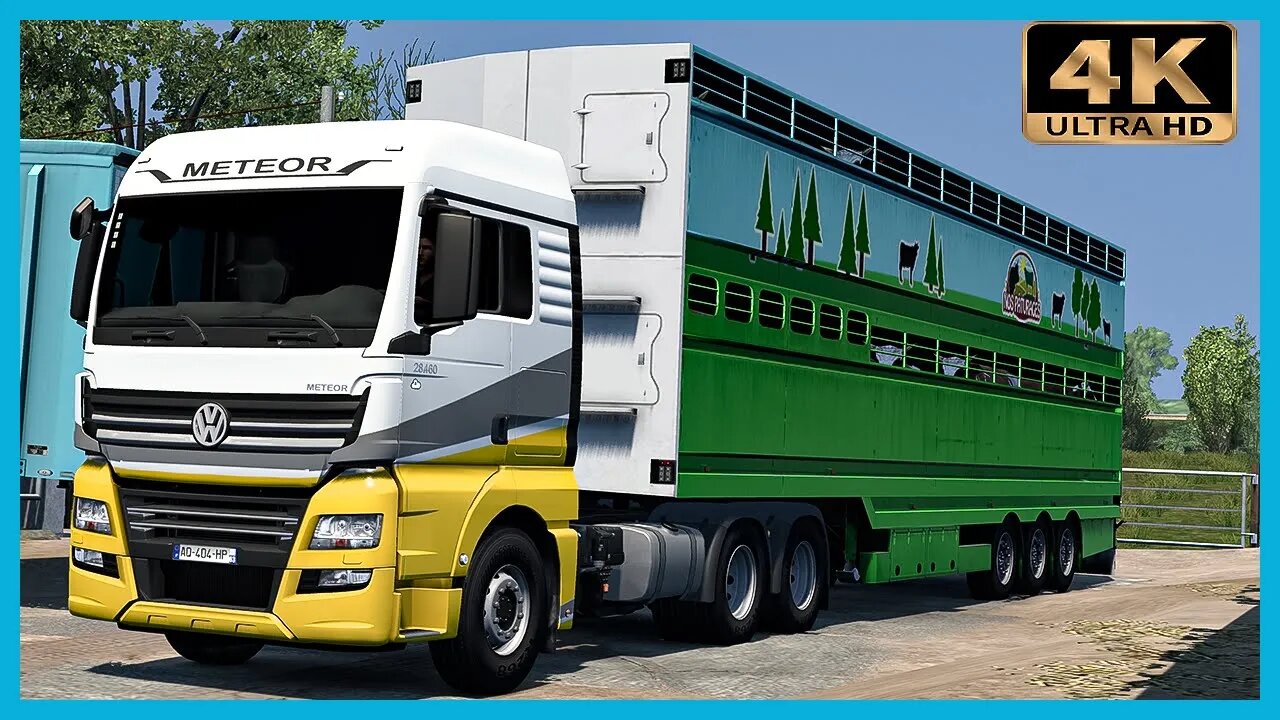 Volkswagen Meteor transporting cows in France | Euro Truck Simulator 2 “4K” Gameplay