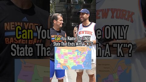 Wht’s The ONLY STATE That Ends With K?! We asked the streets! #shorts #riddle #question #nyc