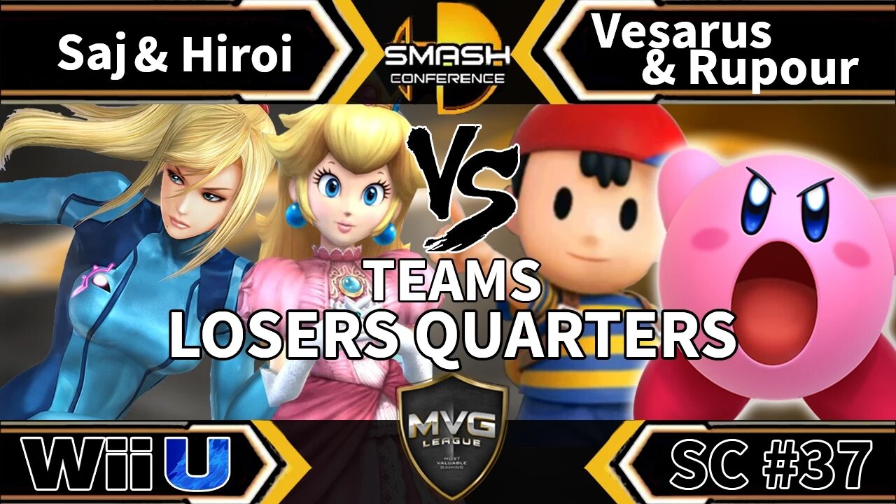 Saj & Hiroi vs. Vesarus & Rupour - Teams SSB4 Losers Quarters - Smash Conference 37