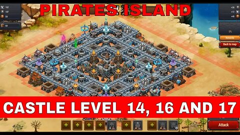 Throne Rush Pirates Castle Level 14, 16 and 17