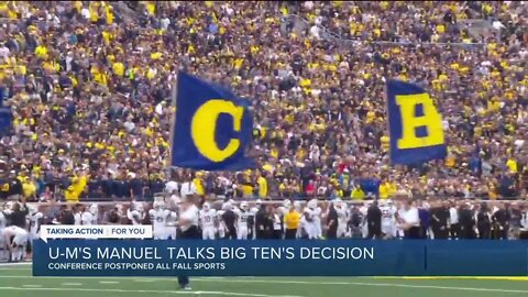 Michigan AD Warde Manuel talks Big Ten postponing fall sports