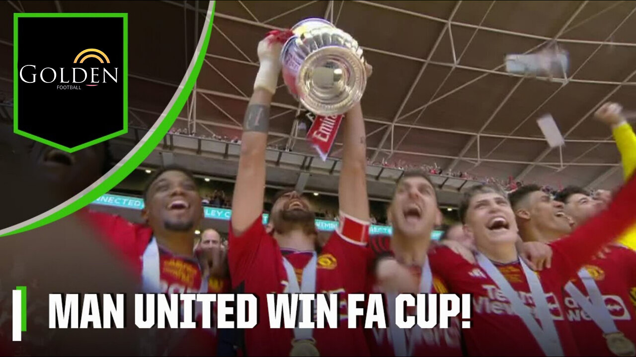 🏆 TROPHY TIME for Manchester United after defeating neighbors Manchester City in FA Cup Final 🏆