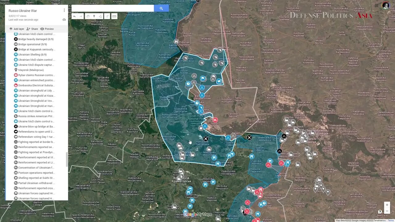 [ Lyman Front ] Ukrainian forces recaptured Karpivka & Nove; armored offensive against Shandryholove