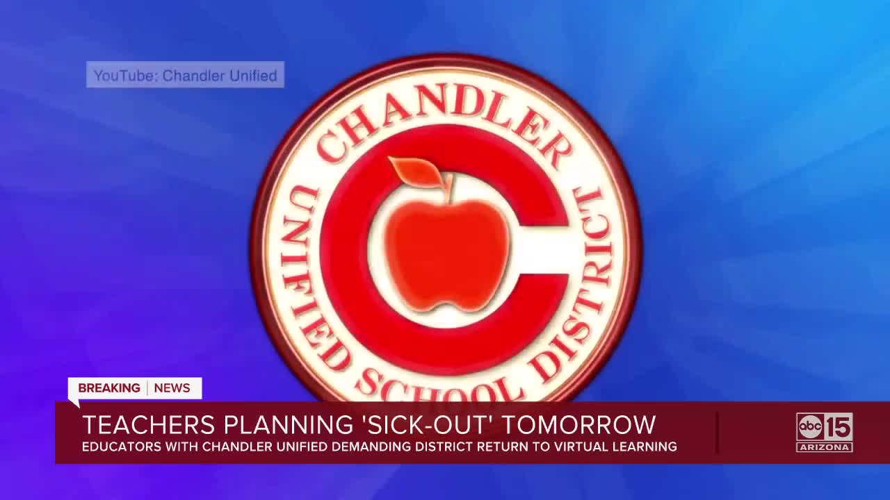 Nearly 150 Chandler Unified School District teachers to stage “sick out" Friday