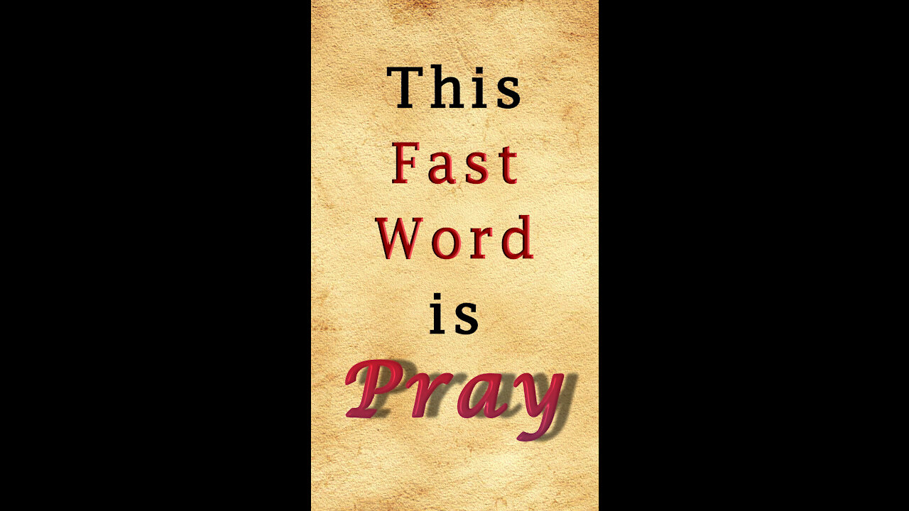 Fast Word - Pray