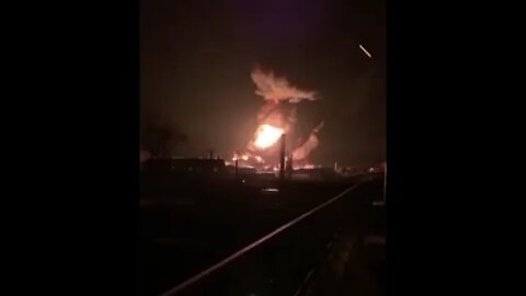 Vasilkovo - burning tank depot