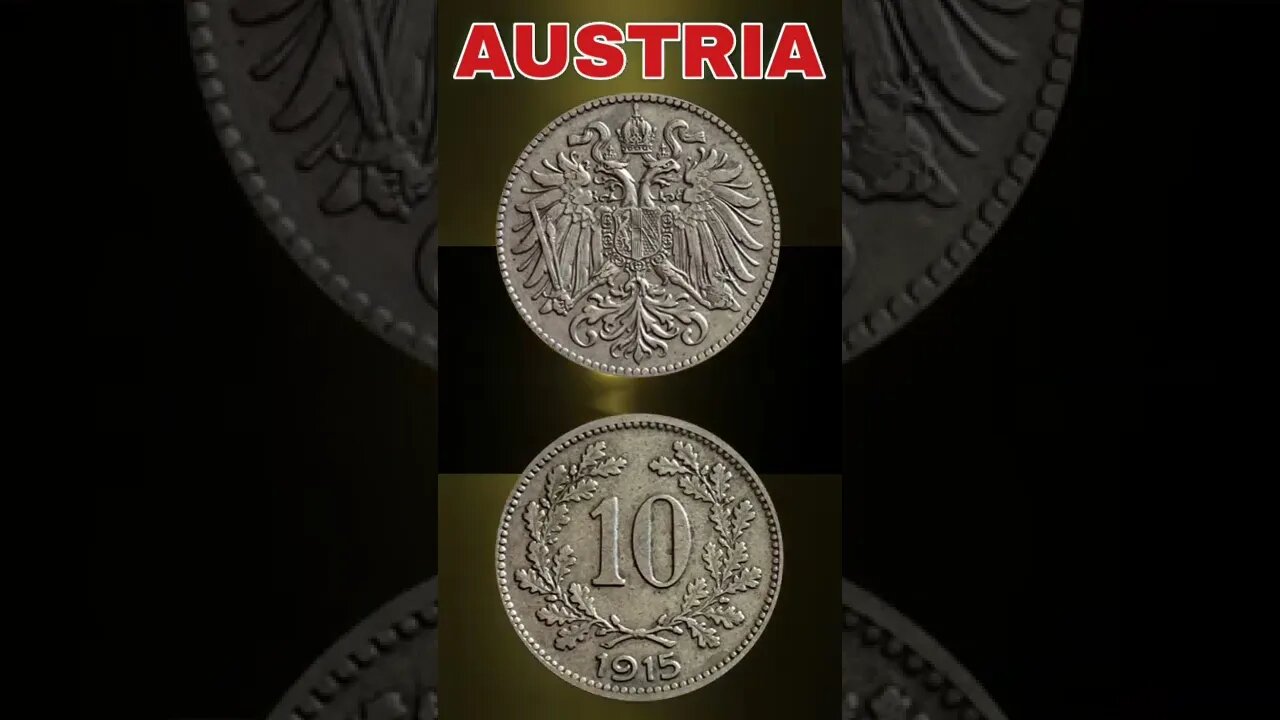 Austria 10 hellers 1915.#shorts #coinnotesz