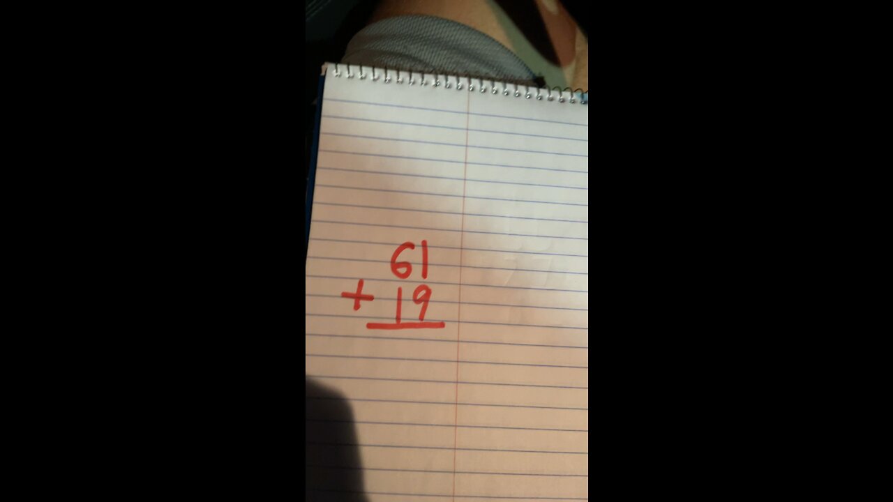 Double Digit Additional with Regrouping Example 8-8-2022